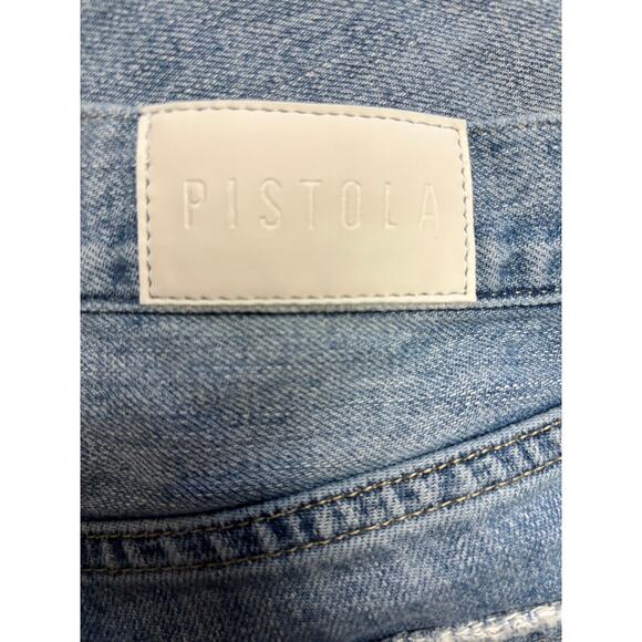 Pistola Presley High Rise Straight Jeans 25 Distressed Denim Streetwear Casual - Picture 4 of 6